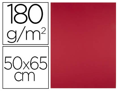 Cartulina Liderpapel 50x65cm. 180g/m² rojo Navidad